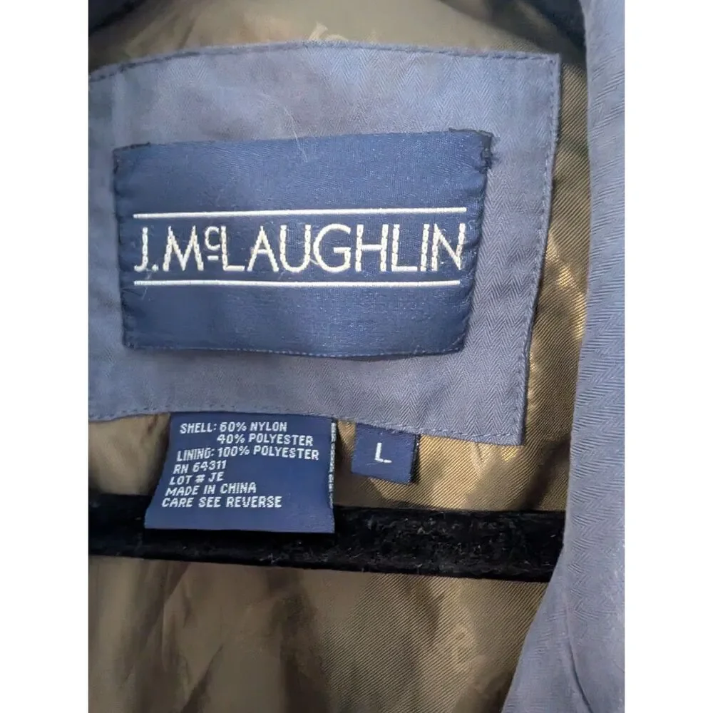 J.McLaughlin Rainforest Jacket Men's L Navy Blue Zip Up